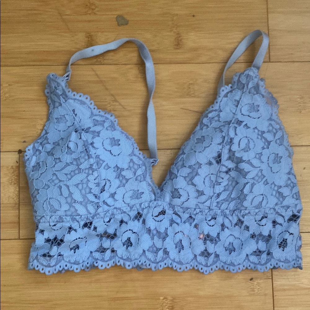 Lace Bralette in Light Blue
